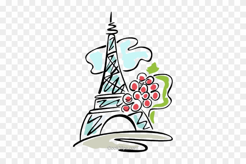 Eiffel Tower And Grapes Royalty Free Vector Clip Art - Eiffel Tower And Grapes Royalty Free Vector Clip Art #925221