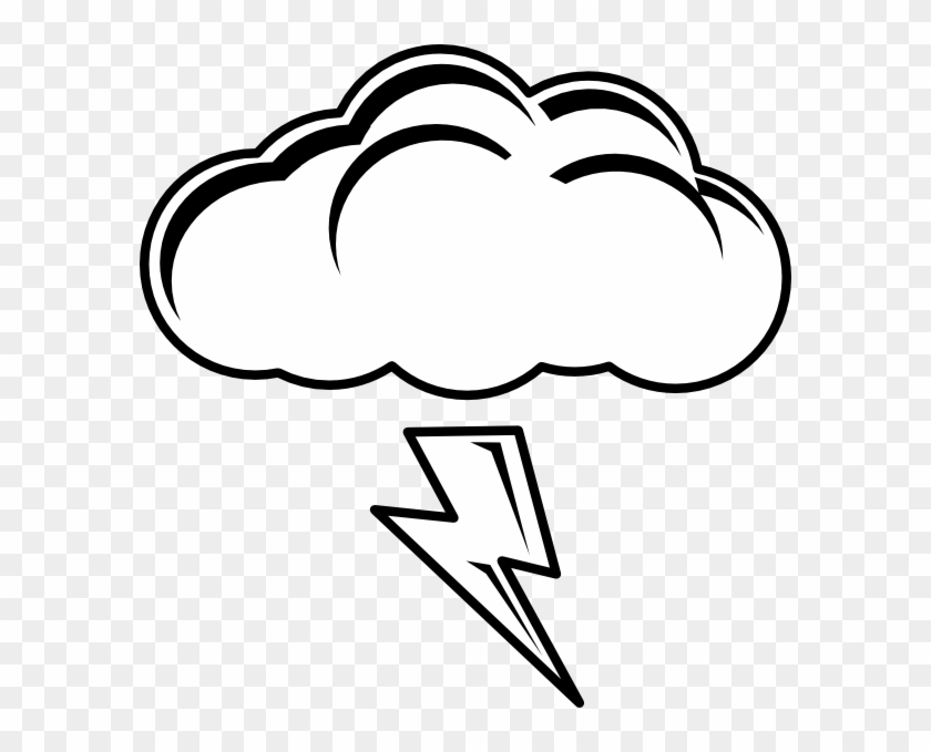 Thunder And Lightning Clipart - Sun And Cloud Coloring Pages #925594