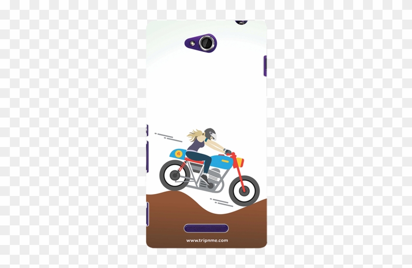 Mobile Case For Sony Xperia C Woman Biker - Iphone #925614