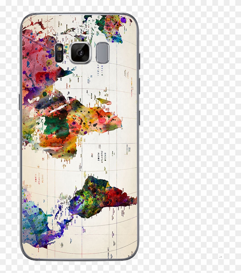 Map Coffee Shark Case For Samsung Galaxy S3 S4 S5 S6 - Iphone 8 Plus Case World Map #925661
