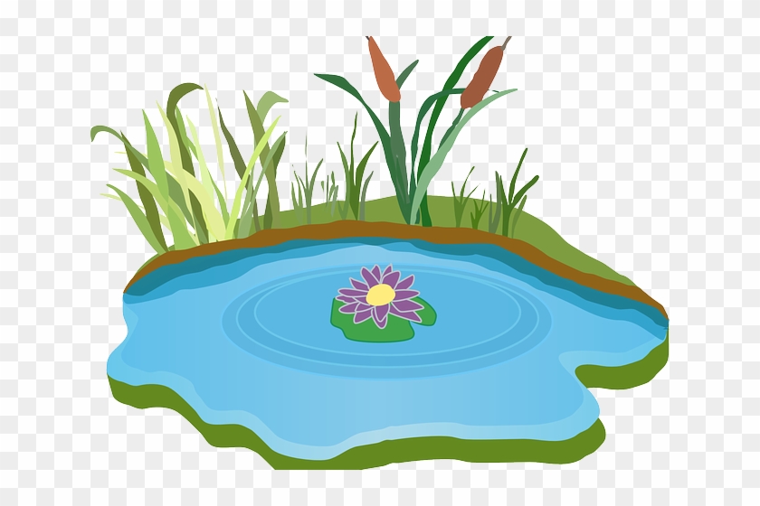Lawn Clipart Pond Grass - Lake Clipart #925944