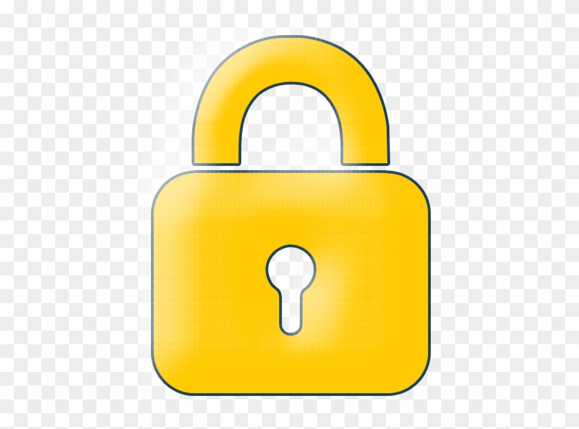 Yellow Lock Icon - Cartoon Bump On Head #925952