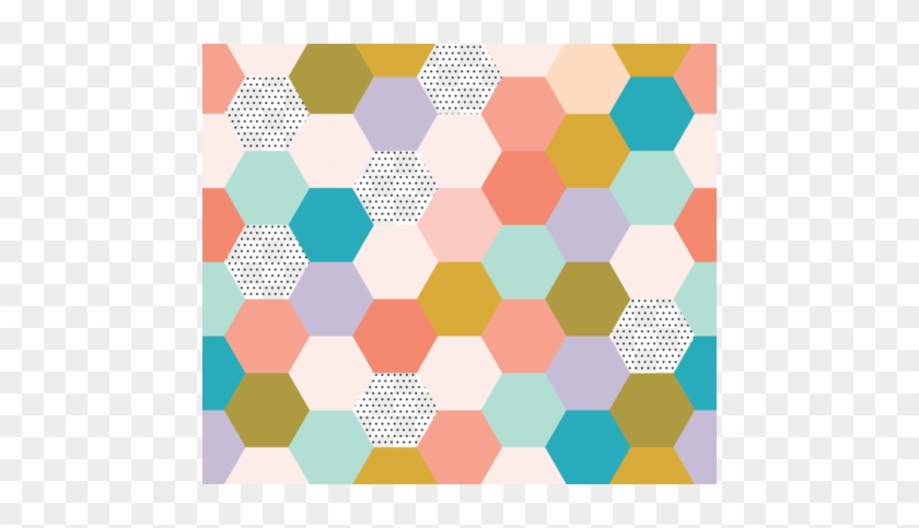 Color Inspiration From Spoonflowr "cheater Quilt" Hexagon - Hexagon Wholecloth / Spring By Ivieclothco - Customized #925953