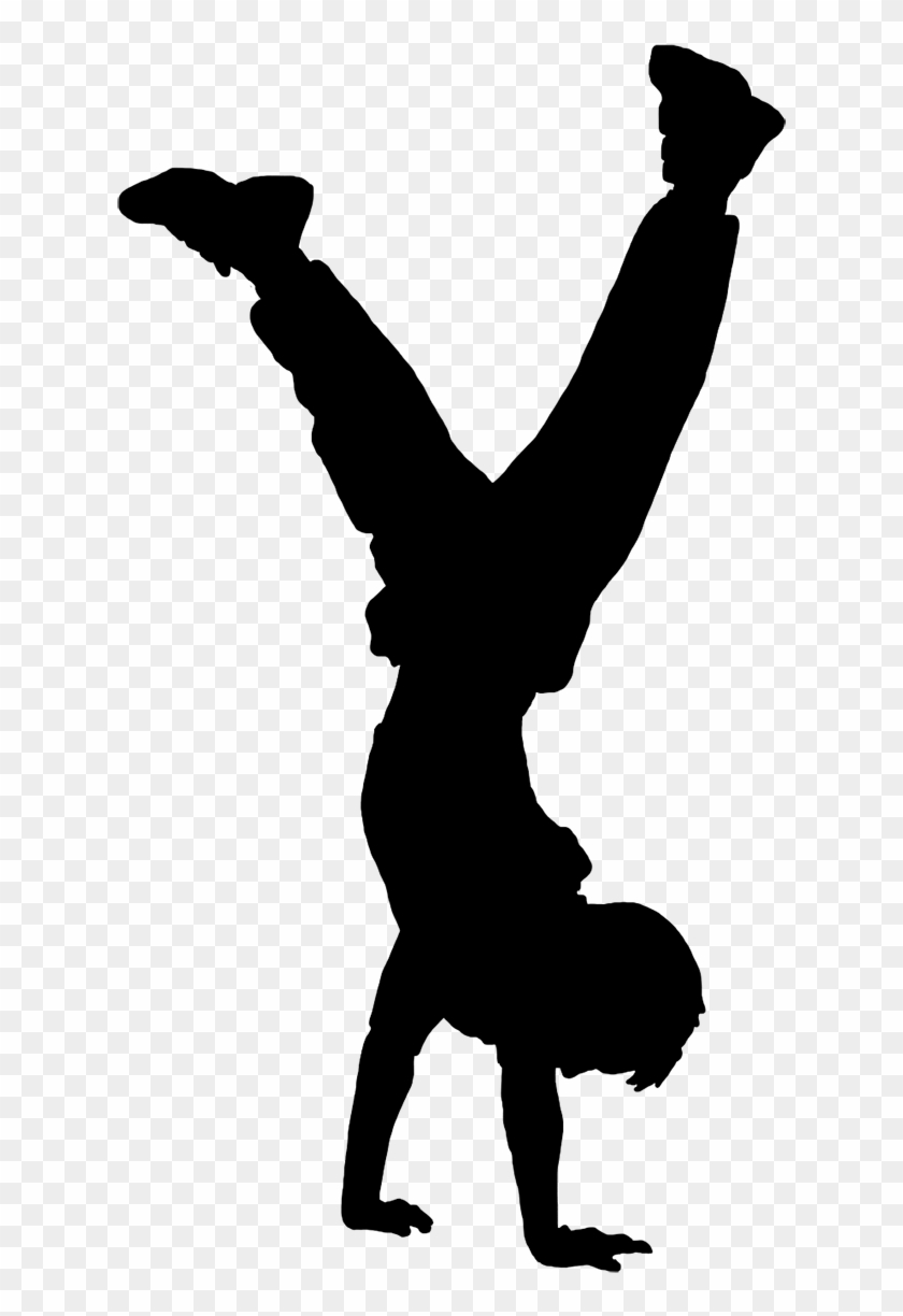 Silhouette Of Boy Doing Handstand - Boy Handstand Silhouette #925975