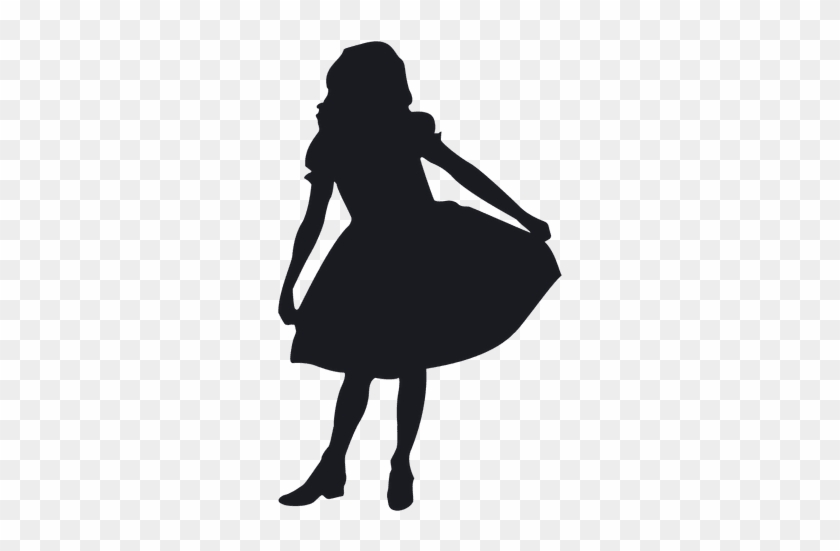 Little Girl Dancing Silhouete - Little Girl Silhouette #925985