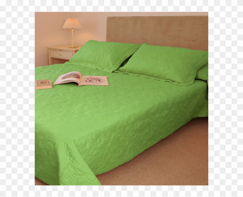 Quilt Microfibra Liso Bordado - Bed Frame #926057