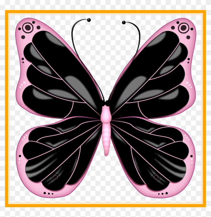 pink flying butterfly clipart
