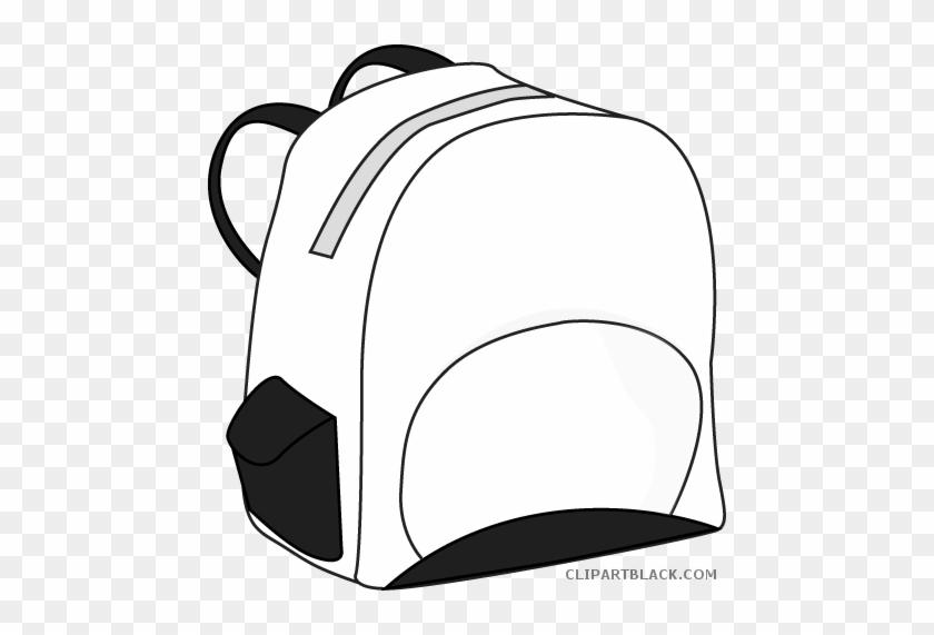 School Backpack Tools Free Black White Clipart Images - Backpack Clipart Black And White #926337