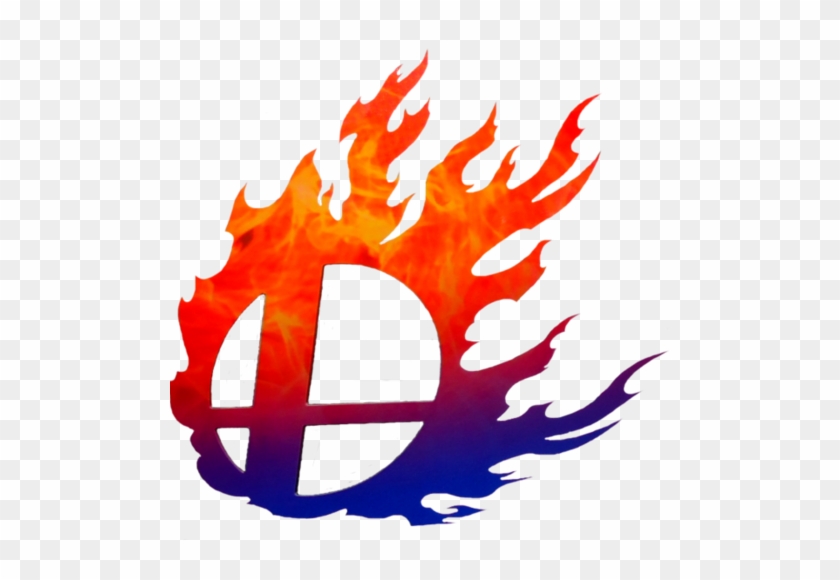 Default Super Smash Bros Wii U Symbol On Fire Png By - Super Smash Bros Logo #926466
