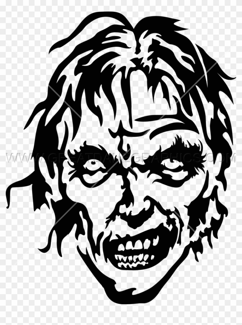 Zombie Grin - Zombie Stencil #926518