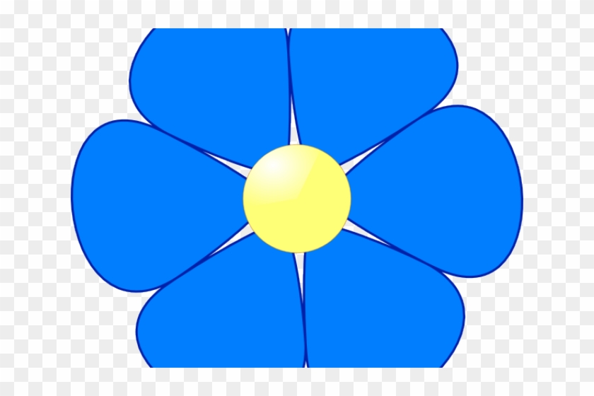 Blue Flower Clipart Simple - Flower Clipart Transparent Background #926608