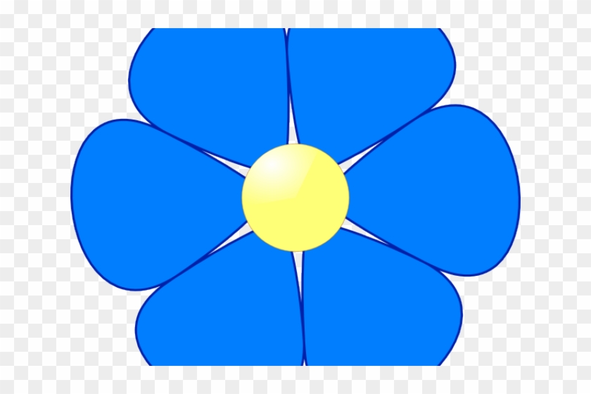 Blue Flower Clipart Simple - Flower Clipart Transparent Background #926608