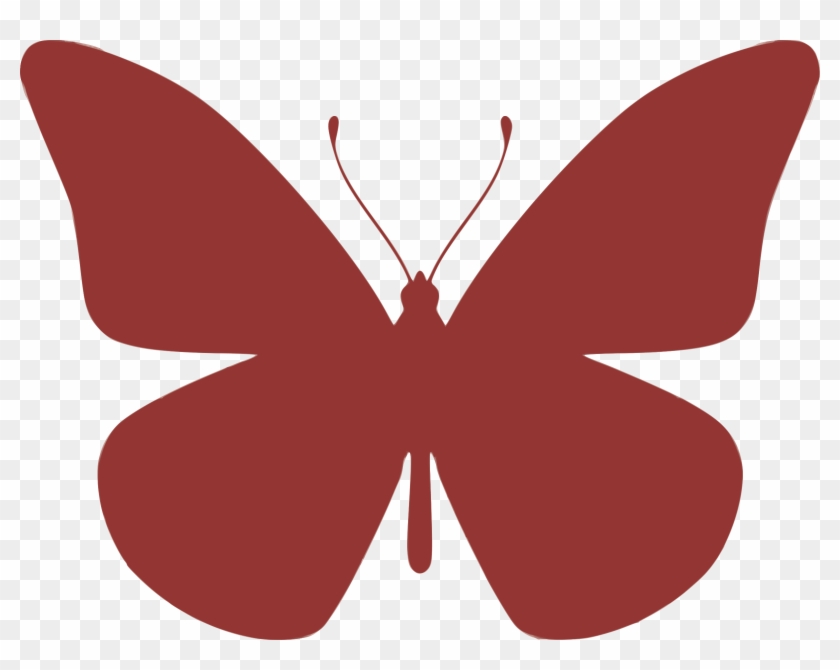 This Free Icons Png Design Of Silhouette Animaux 26 - Red Silhouette Of Butterfly #926776