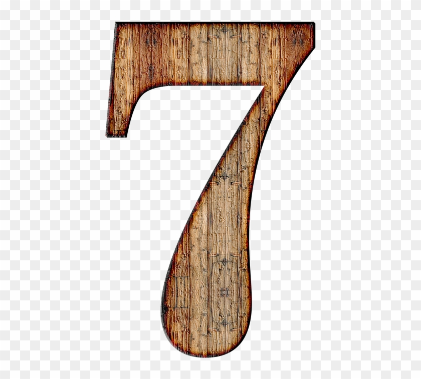 Number, 7, Seven, Digit, Background, Scrapbooking - Wood Number 7 #926916