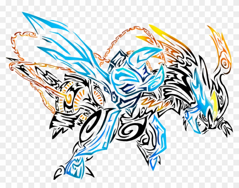 White Kyurem Tribal By Dudidraak - White Kyurem Art #927074