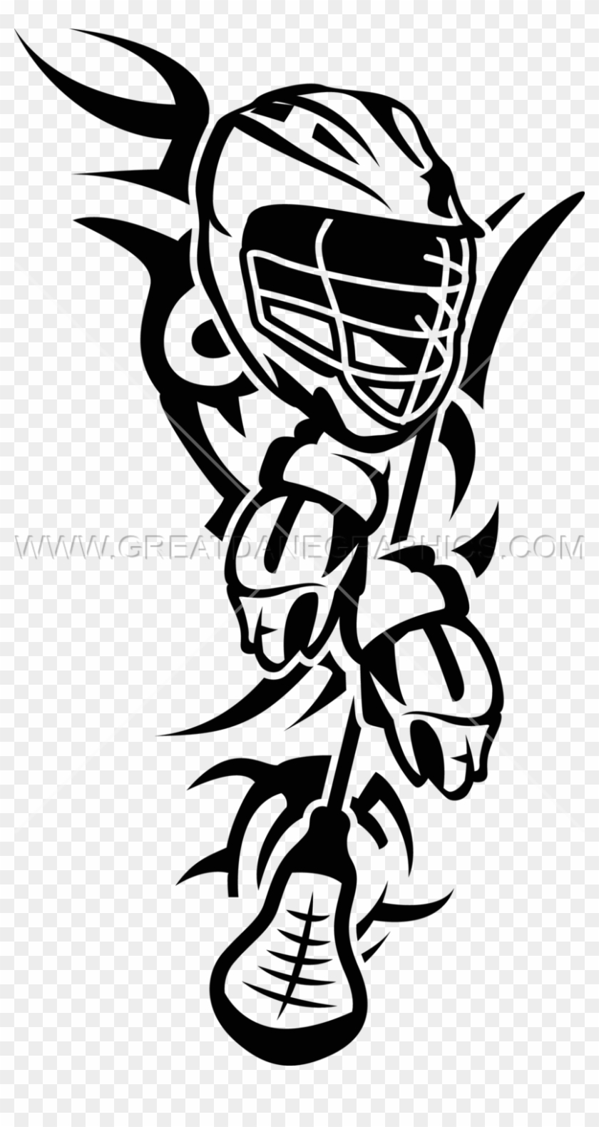 Lacrosse Vertical Tribal - Vinyl Cutter #927081