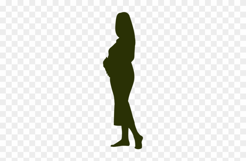 Woman Pregnant Silhouette Transparent Png - Uterus #927087