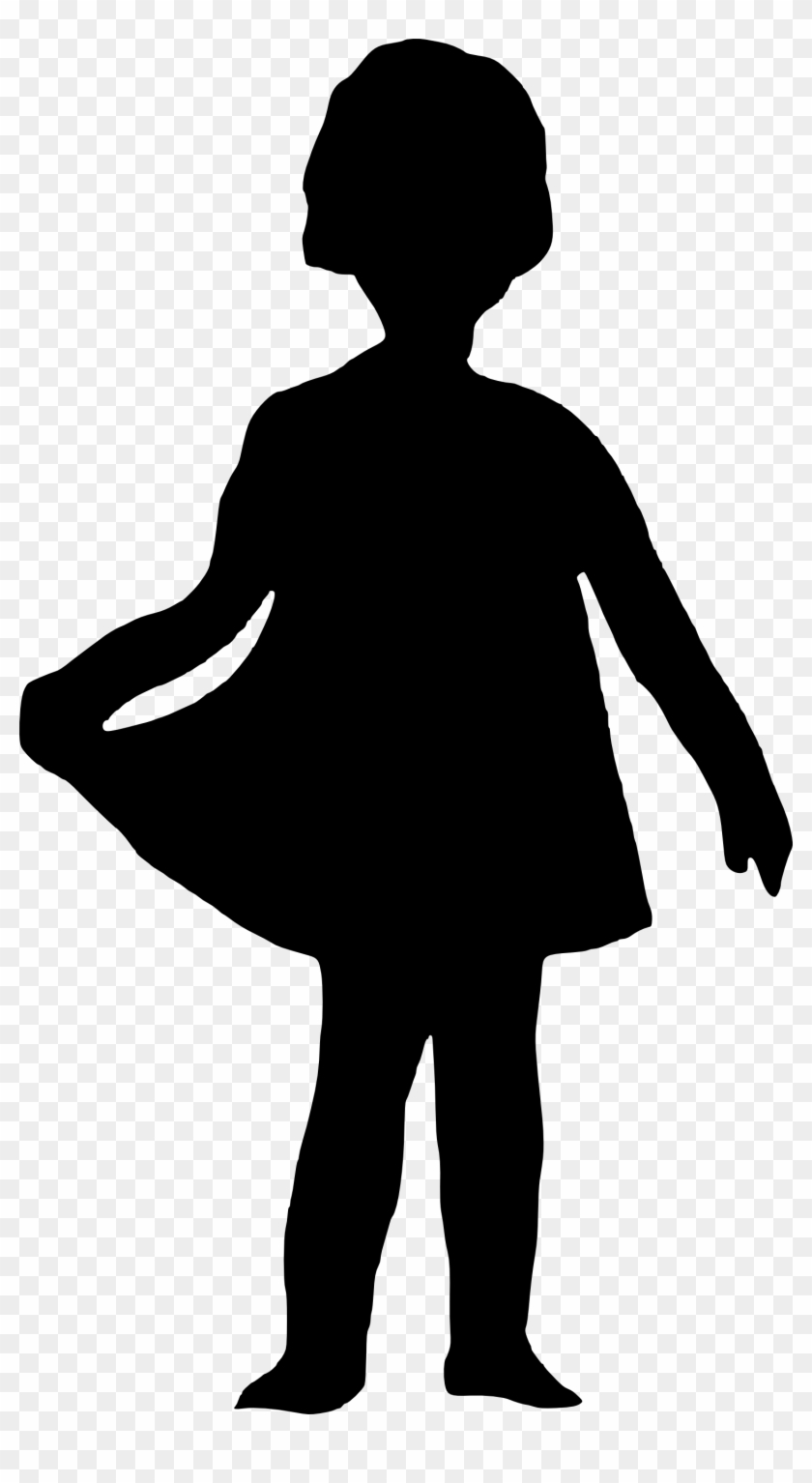 Free Download - Silhouette Of A Girl Png #927089