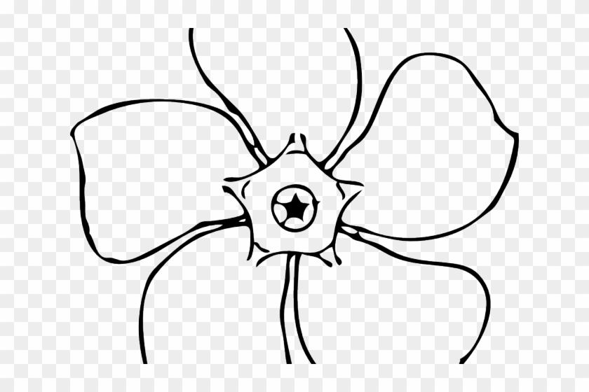 Daffodil Clipart Periwinkle - Outline Of A Flower #927189