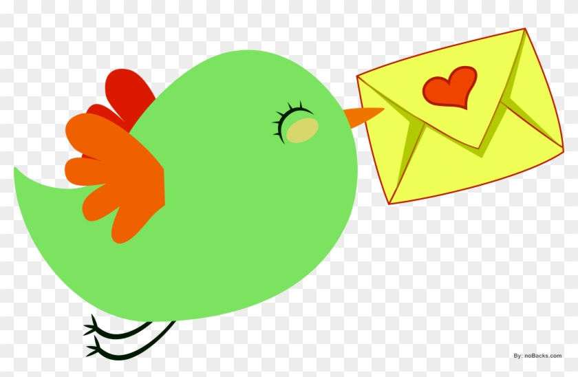 Small Bird Flying With Love Letter - Flying Bird With Letter #927262