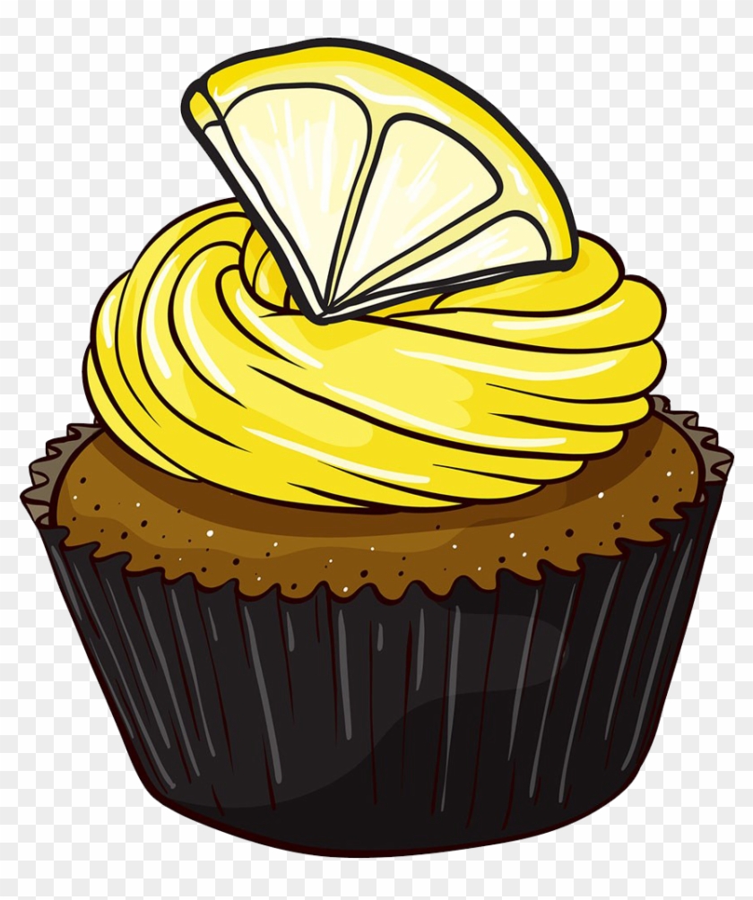 Cupcake Icing Lemon Clip Art - Cupcake #927321
