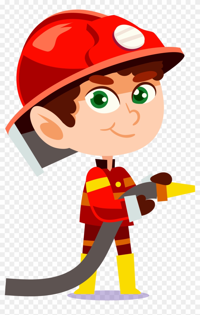 Firefighter Fire Department Firefighting - Free Firefighter Cartoon - Free  Transparent PNG Clipart Images Download