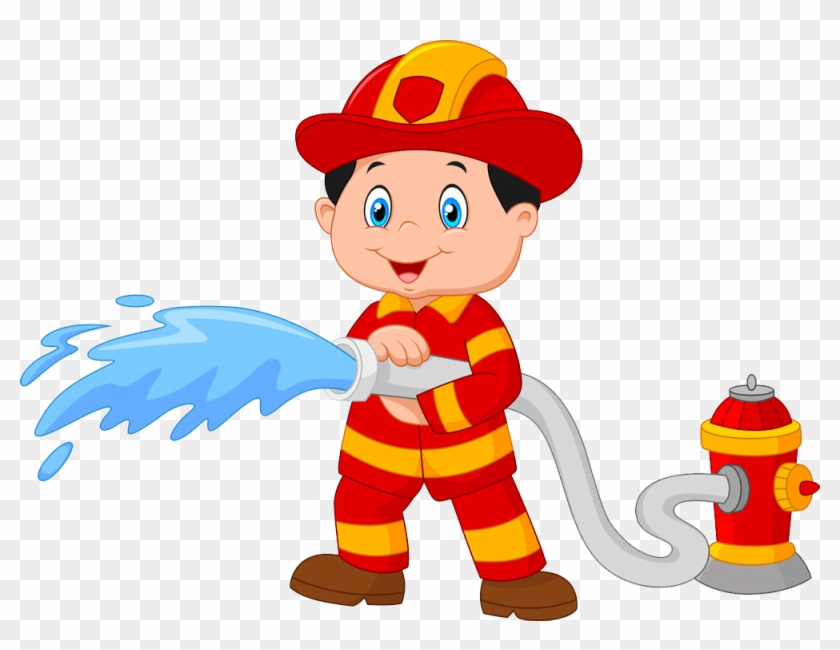 Firefighter Cartoon Fire Hydrant Royalty-free - Firefighter Cartoon #927376