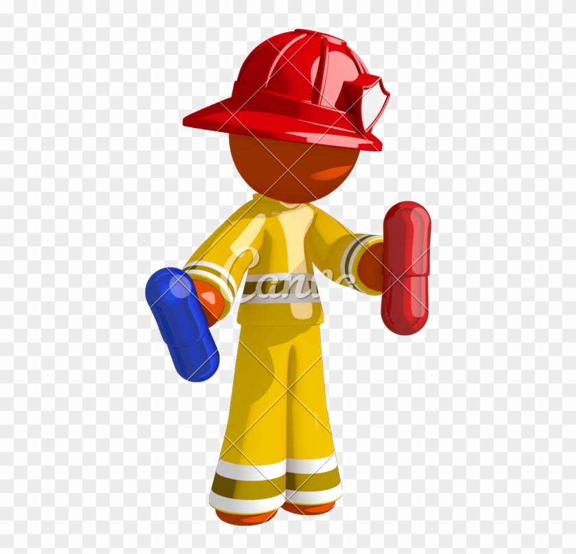 Orange Man Firefighter Red Pill Blue Pill - Red Pill And Blue Pill #927504