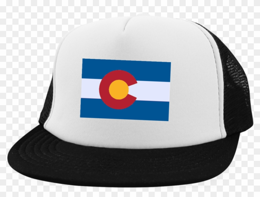 Colorado State Flag Trucker Hat With Snapback - Cheer Mom - Trucker Hat With Snapback #927701