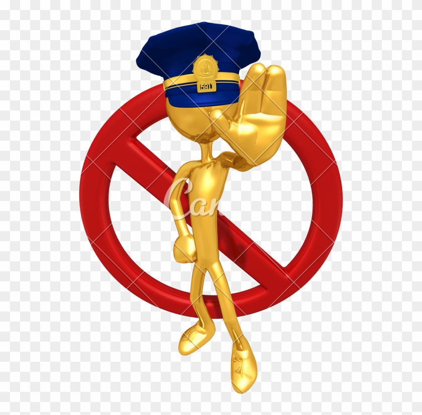Police Stickman Stop Gesture - Utah #927718