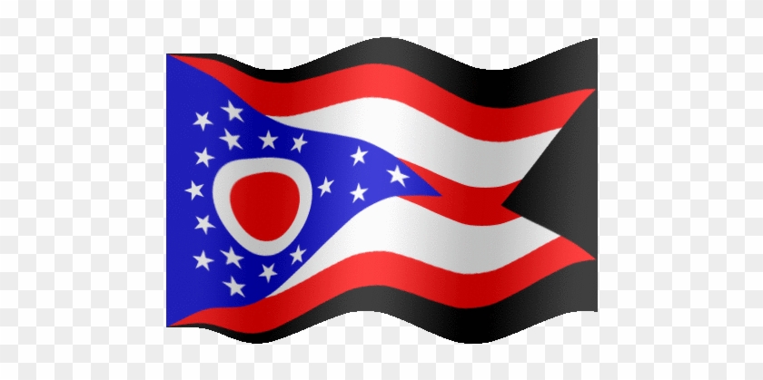 Very Big Animated Flag Of Ohio - Ohio Flag Waving Gif #927733