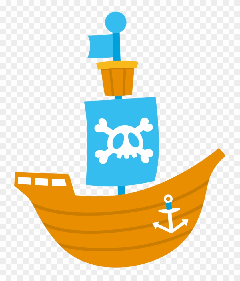 Pirate Babies Clip Art - Cute Pirate Ship Scrap Png #927786