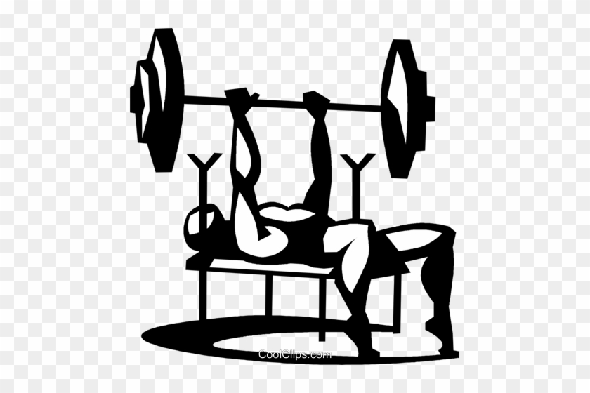 Man Doing The Bench Press Exercise Royalty Free Vector - Bench Press Clip Art #927880