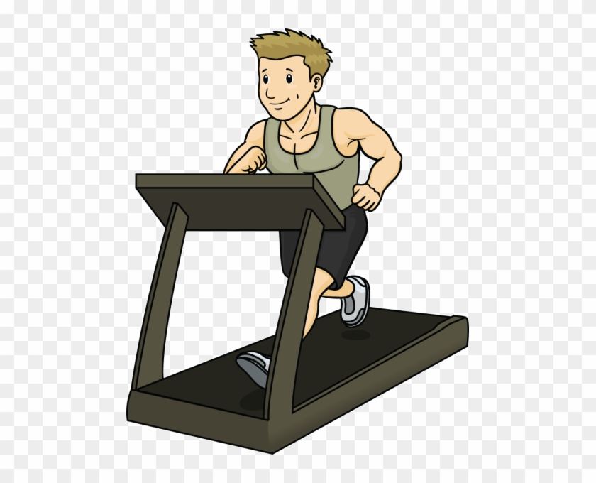 Exercising Treadmill Cliparts - Fitness Cartoon #927884