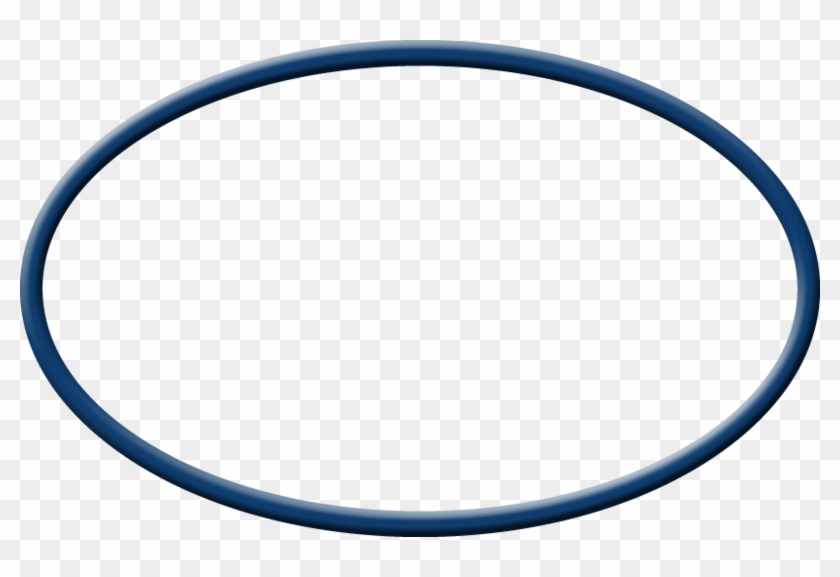 Oval Dimension Blue Border - Outline Of An Oval #927932