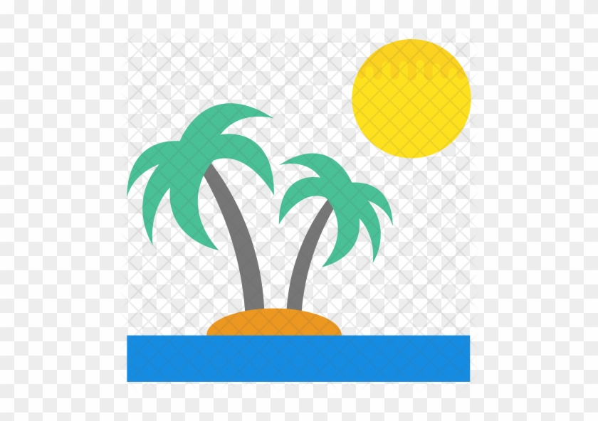 Tropical Beach Icon - Coconut Tree Icon #928036