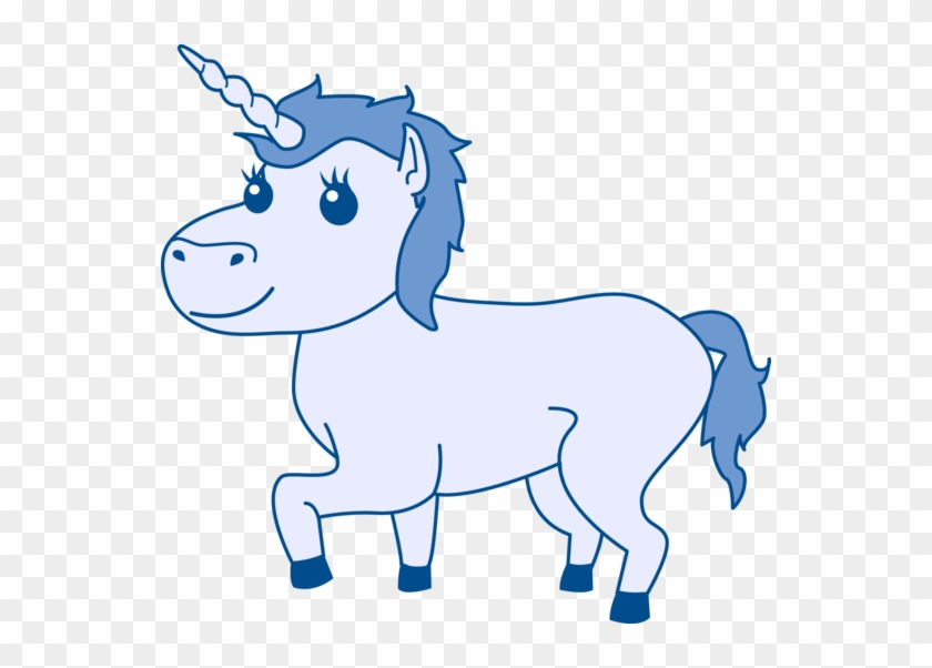 Blue Unicorn Design - Clipart Black And White Unicorn #928118