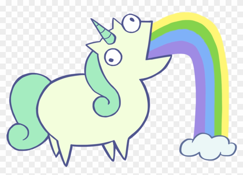 Unicorn Spewing Rainbow By Rinaspirit - Unicorn Spewing Rainbow By Rinaspirit #928156