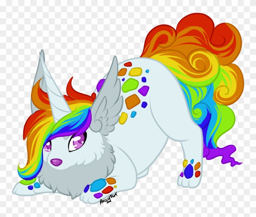 Rainbow Unicorn Cake By Arccyfox - Cartoon #928158
