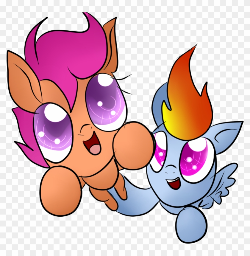[mlp] Scootaloo And Rainbow Dash - Cartoon #928209