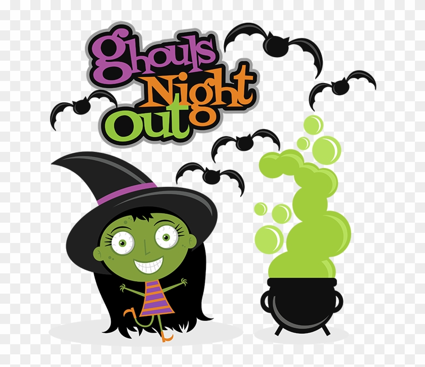 Ghouls Night Out Svg Scrapbook Cuts Witch Cut File - Halloween Costume Shirt Ghouls Night Out Cute Halloween #928238