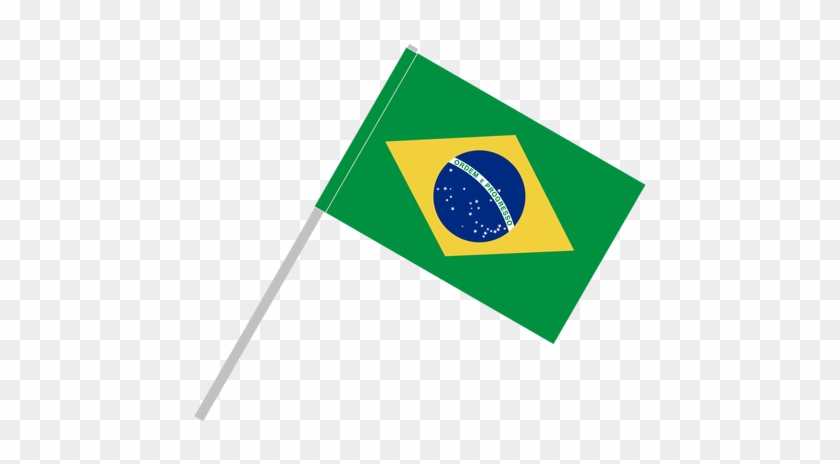 Brazil Flag Clipart Transparent - Brazil Flag On Pole #928296