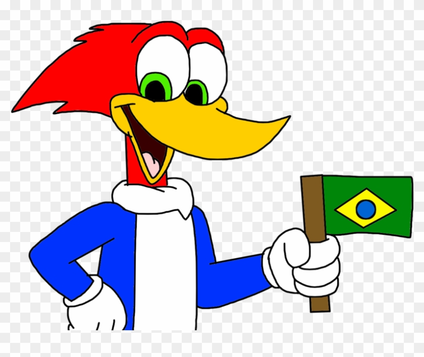 Woody Woodpecker With Flag Of Brazil By Marcospower1996 - Woody Woodpecker Brazil #928330