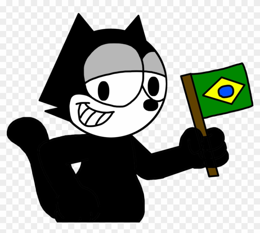 Felix The Cat With Brazilian Flag By Marcospower1996 - Felix The Cat #928343