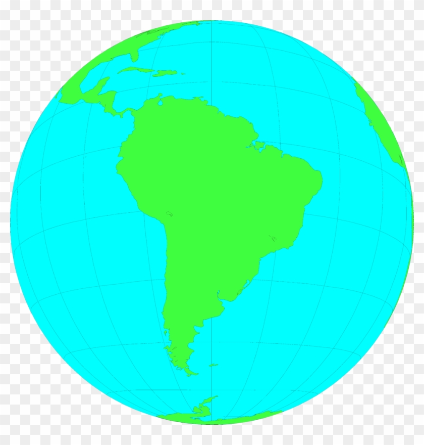 North And South America Map Clipart - South America In The Globe #928418