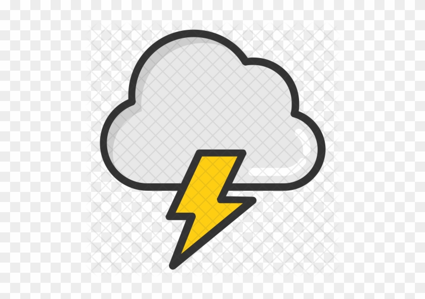 Cloud Lightning Icon - Thunderstorm #928538