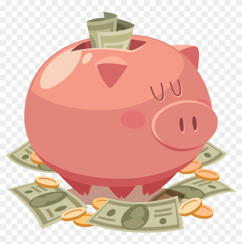 Money Saving Casino Finance Piggy Bank - Vector Graphics #928674