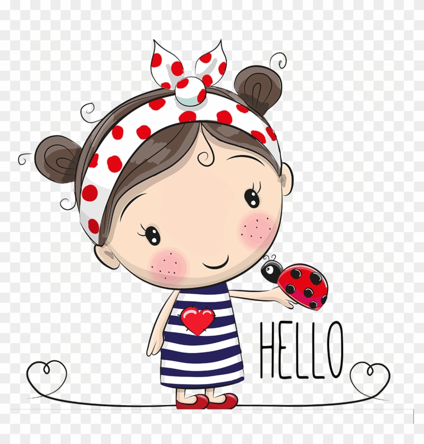 Cartoon Drawing Girl Illustration - Cute Cartoon Girl - Free Transparent  PNG Clipart Images Download