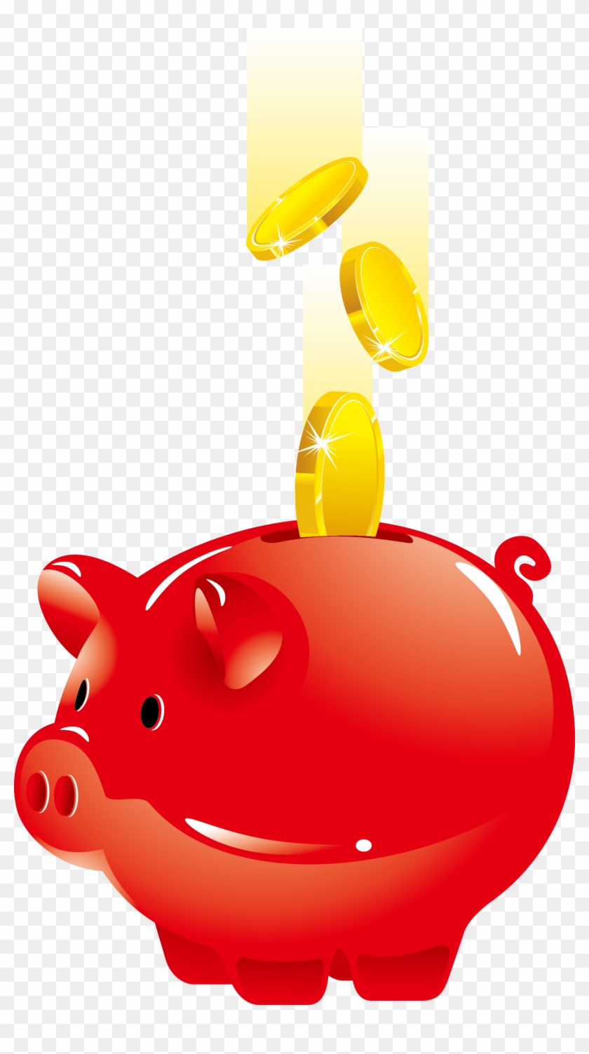 Piggy Bank Saving Money - Red Piggy Bank #928708