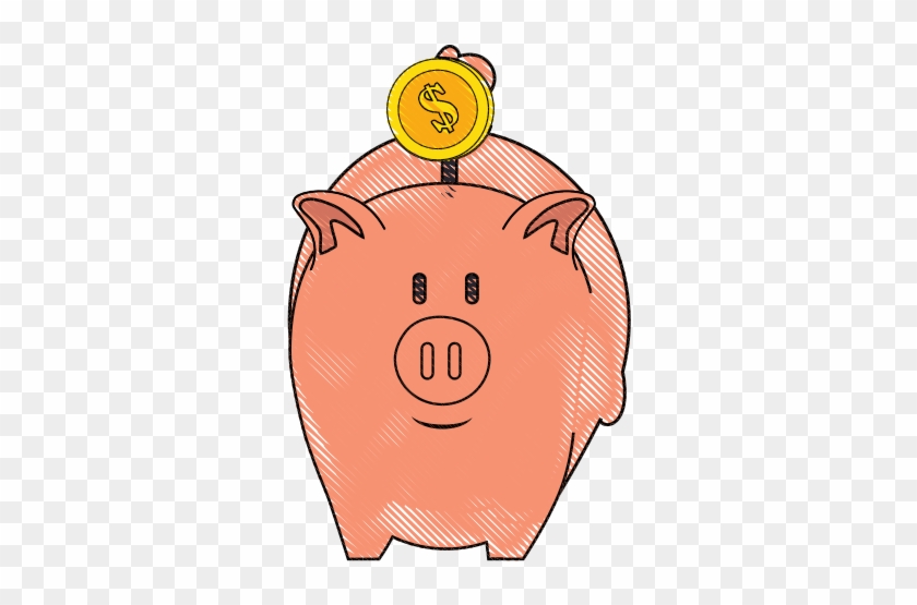 Piggy Bank Vector Icon Illustration - Domestic Pig #928711